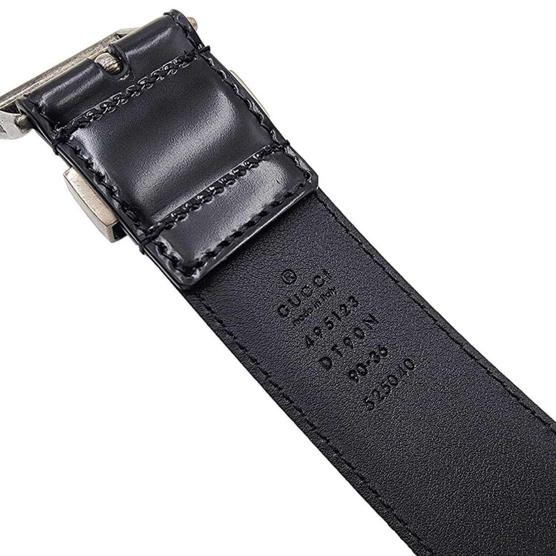 구찌 블랙 남성 스네이크 버클 벨트 495123 상품이미지6