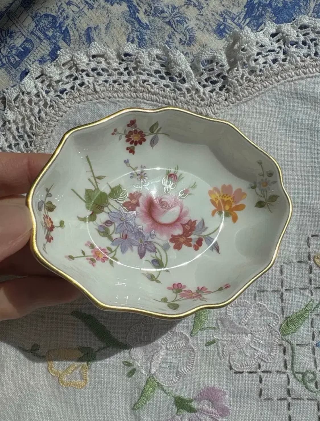 영국 빈티지 로얄크라운더비 포지스 미니볼&미니버터나이프 세트 상품이미지4