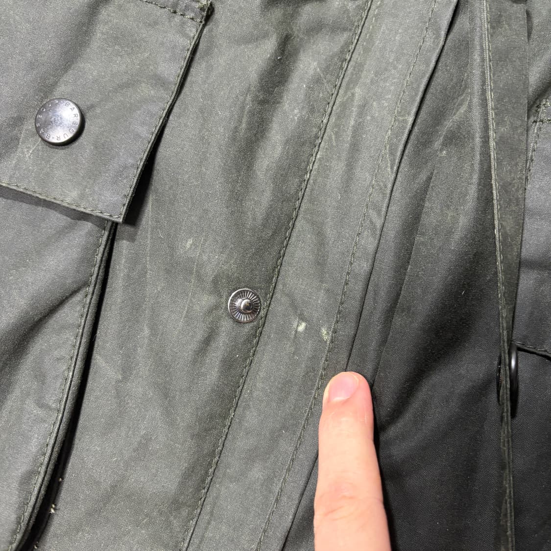 바버 보더 왁스 자켓 세이지 (38) 상품이미지4