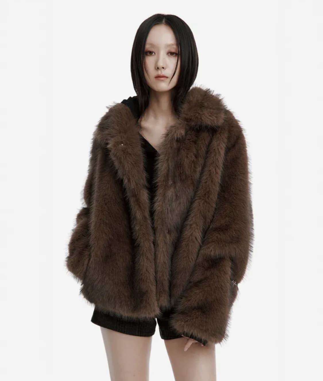 러프넥 모카 퍼자켓 s 상품이미지4