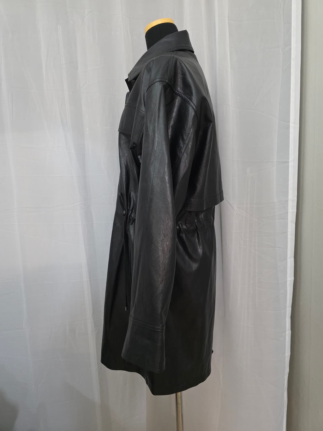 1회착용)도매택 위아(weare)롱 레더코트.레더자켓.가죽코트.가죽자켓 상품이미지3