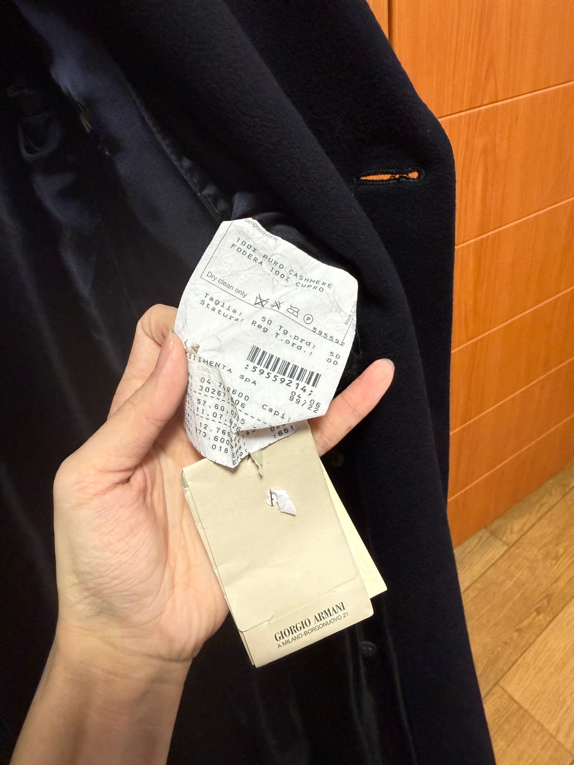 조르지오 아르마니 캐시미어 100% 더블코트 상품이미지3