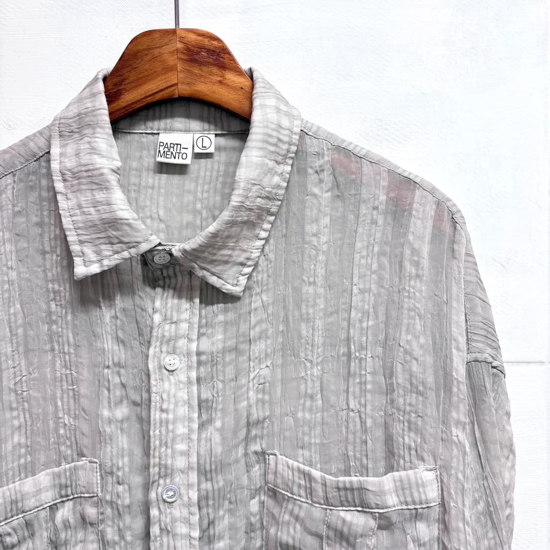 PARTIMENTO 파르티멘토 그레이 루즈핏 셔츠 남방 L 상품이미지2