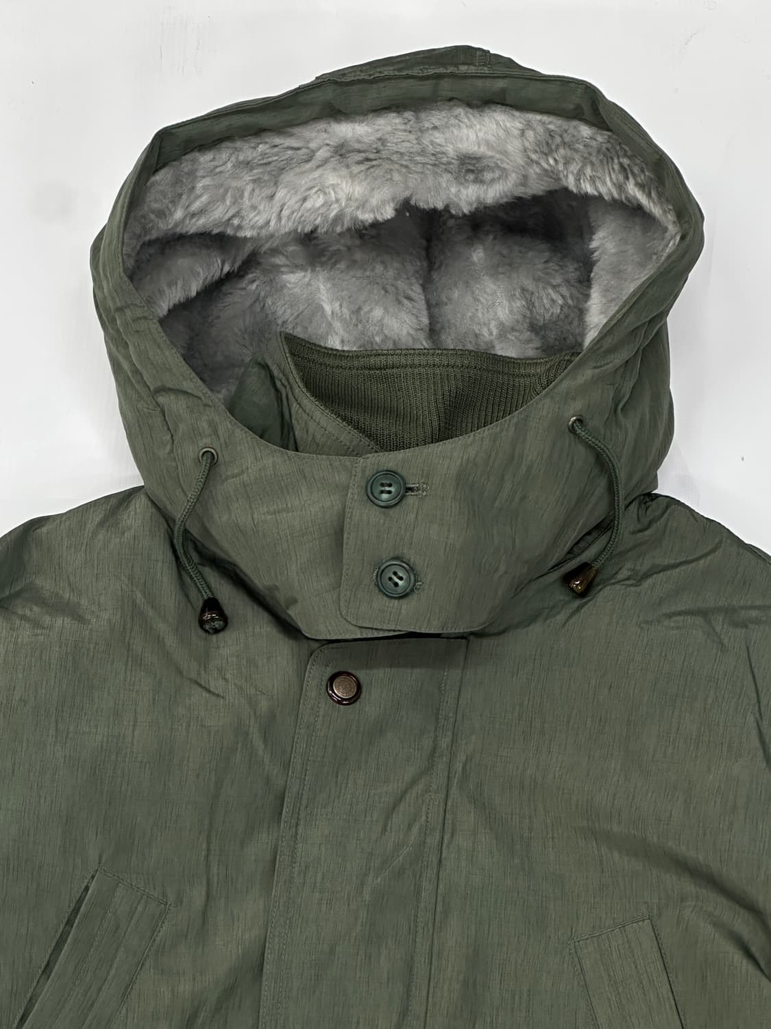 🍀카키 후드 빈티지 미디 야상 🍀 루즈핏 기모 캠퍼 히피  상품이미지4