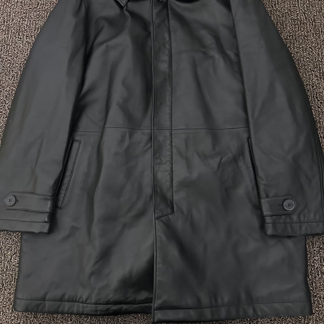 ROBO 로보 남성 양가죽 후드 코트 자켓 블랙 110(2XL) 상품이미지3