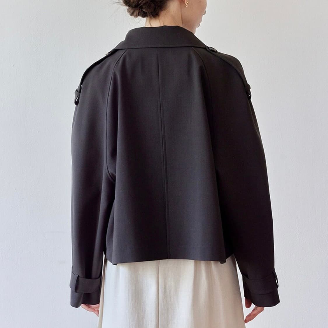 플램 트루 더블 숏 트렌치코트 상품이미지6