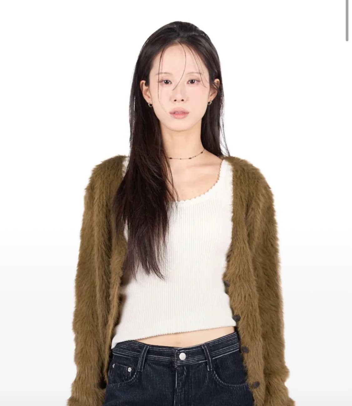 릿킴 퍼 가디건 FUR BLOOM CARDIGAN 상품이미지1