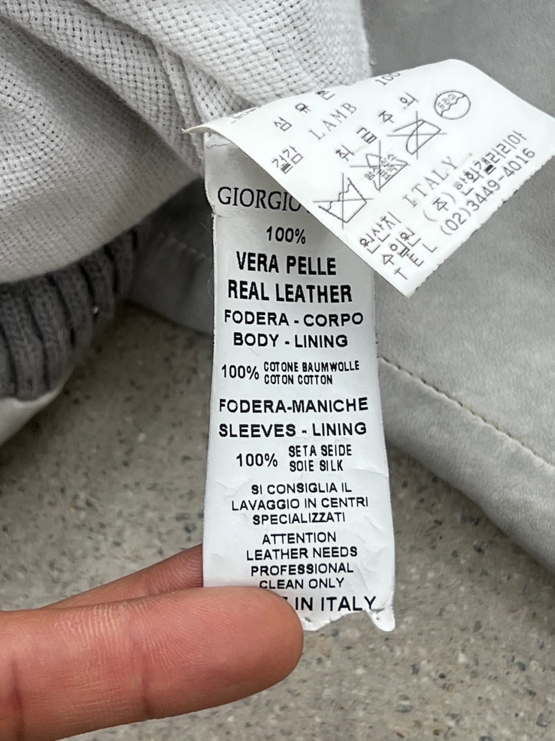 조르지오 브라토 워시드 레더 봄버 자켓 상품이미지8