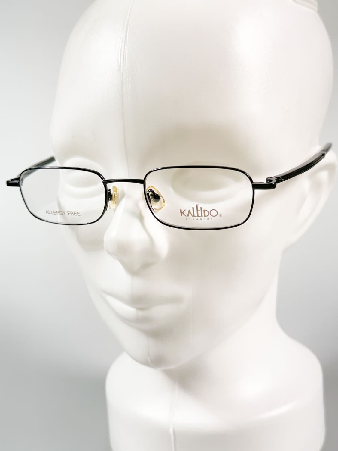 90s KALEIDO 블랙 슬림 스퀘어 메탈 빈티지 안경 상품이미지8