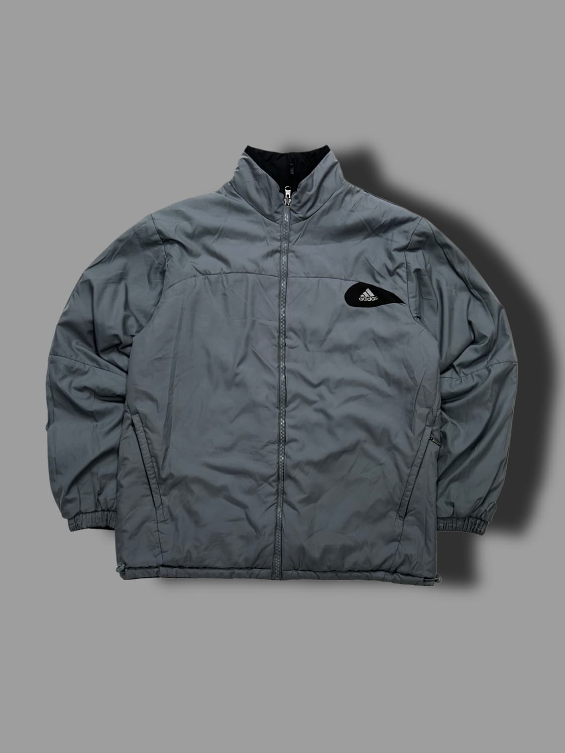 아디다스 블랙 그레이 리버시블 바람막이 점퍼 L 상품이미지8