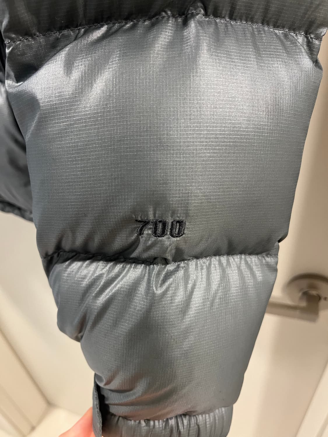 90s 노스페이스 눕시 센터로고 그레이 상품이미지5