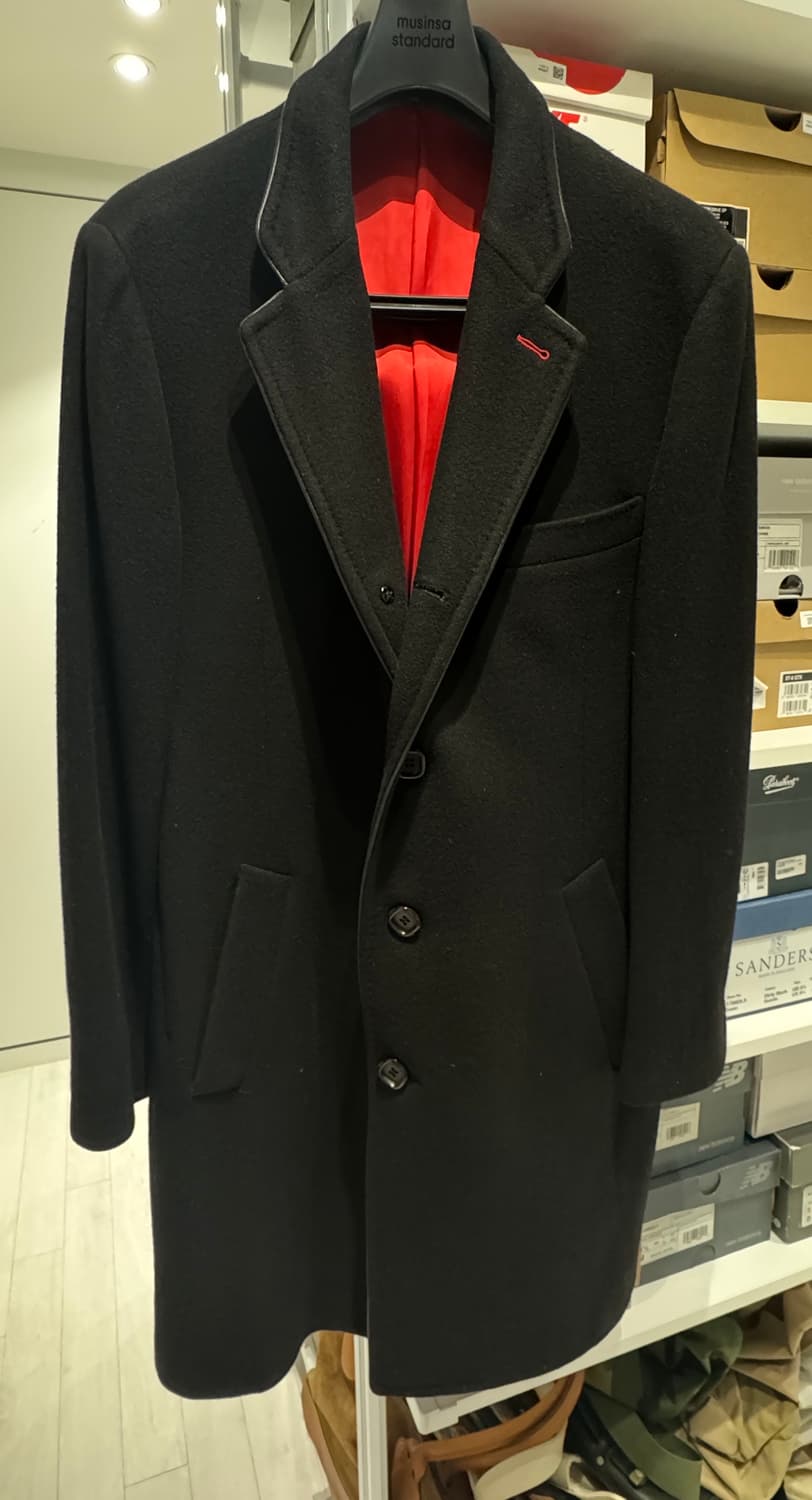 italy Turist 블랙 캐시미어 마피아 코트 상품이미지1