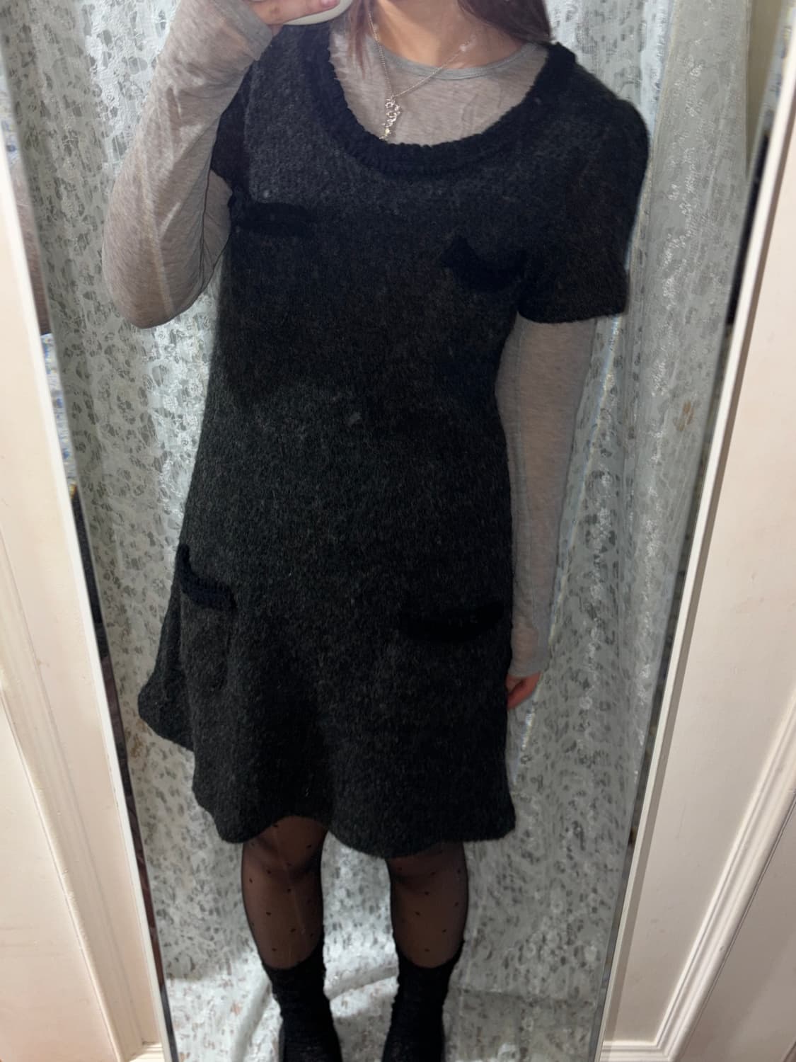 black 보들보들 원피스 상품이미지3