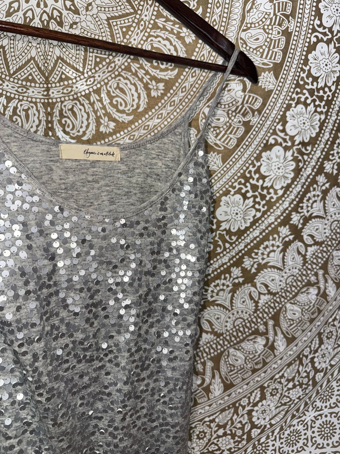 빈티지 여성 스팽글 슬리브리스 상품이미지3