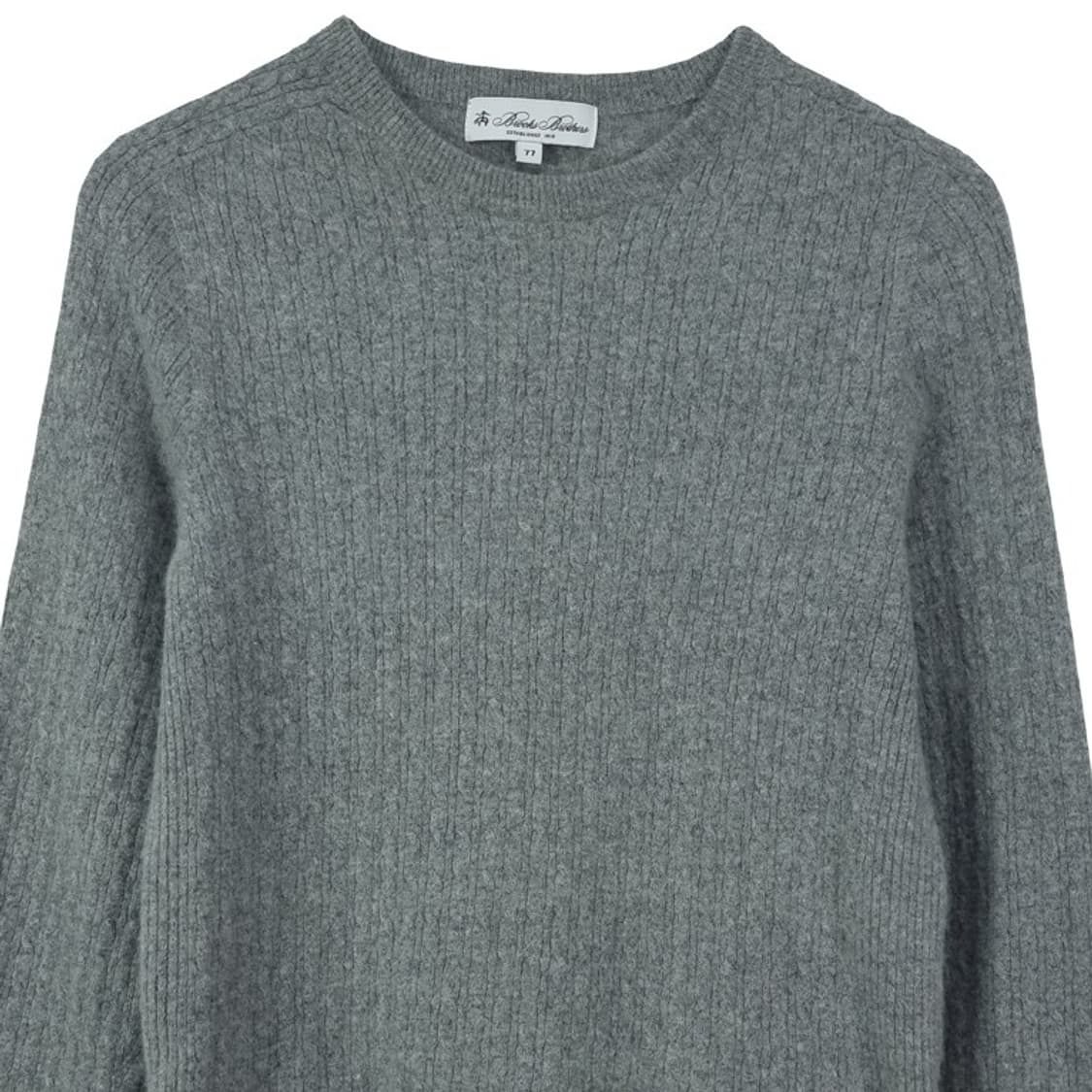 [브룩스브라더스] 로고 자수 캐시미어 블랜디드 니트 그레이 M18736 상품이미지4