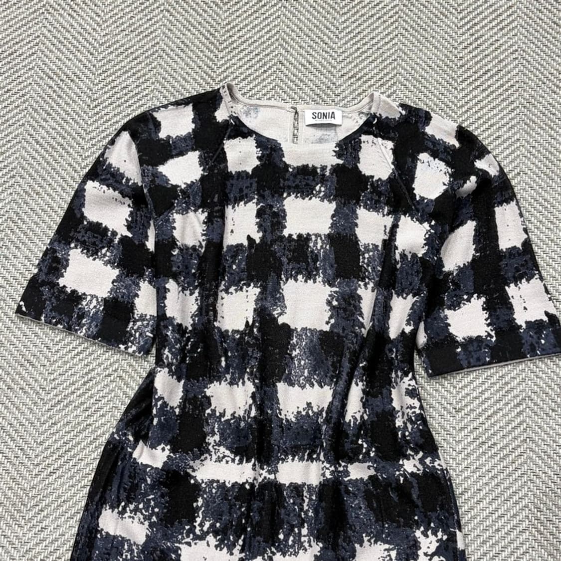 소니아리키엘 체크 패턴 원피스 v2380 상품이미지3