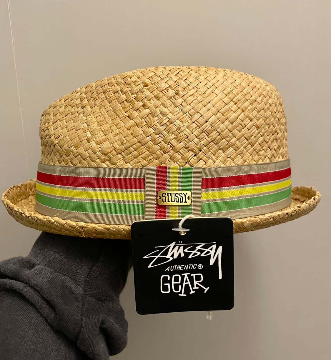 (L~XL)00s Stussy 스투시 빈티지 라스타 밀짚 페도라 파나마햇 상품이미지3