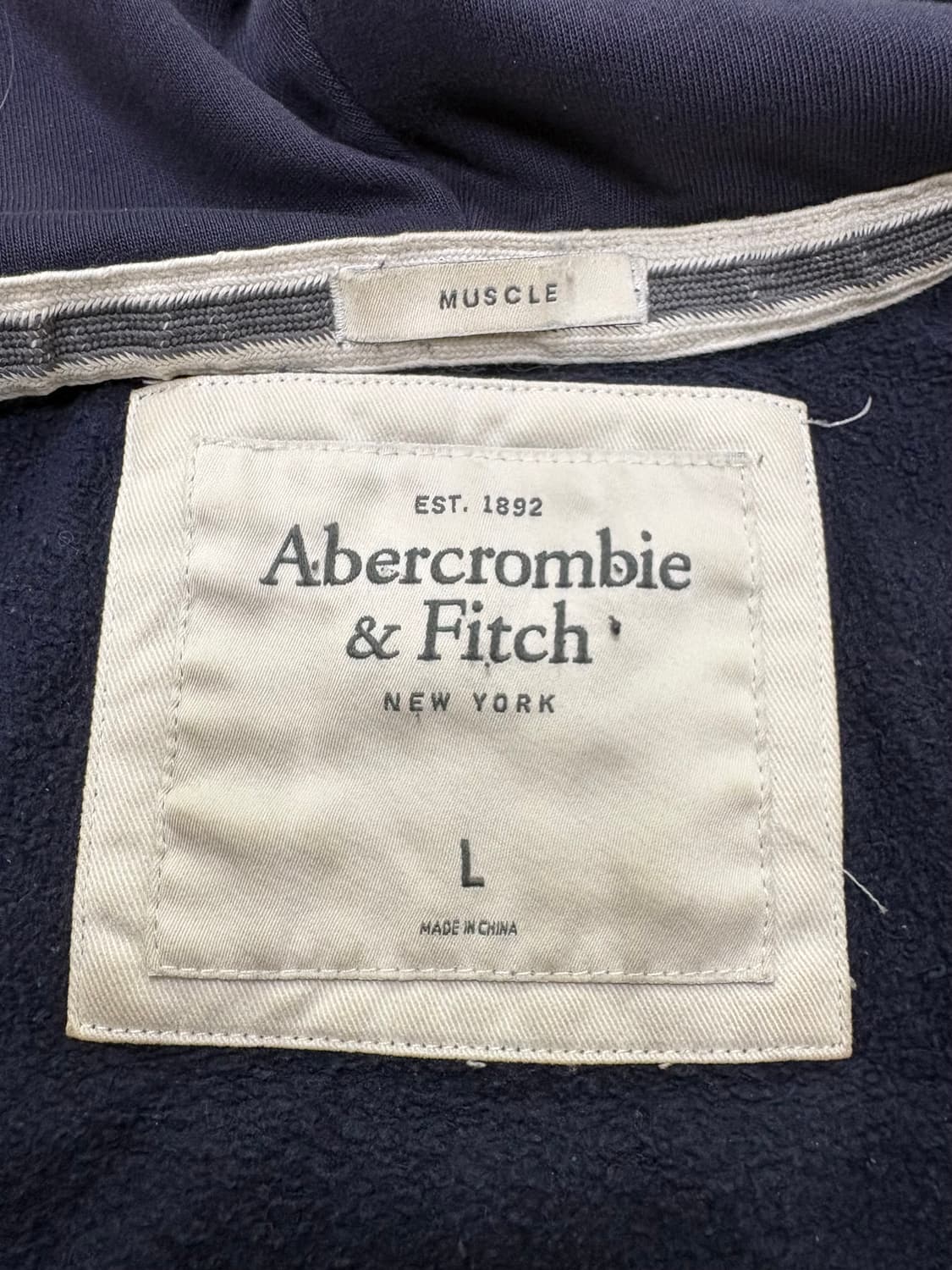 아베크롬비 후드집업 네이비 L 상품이미지2