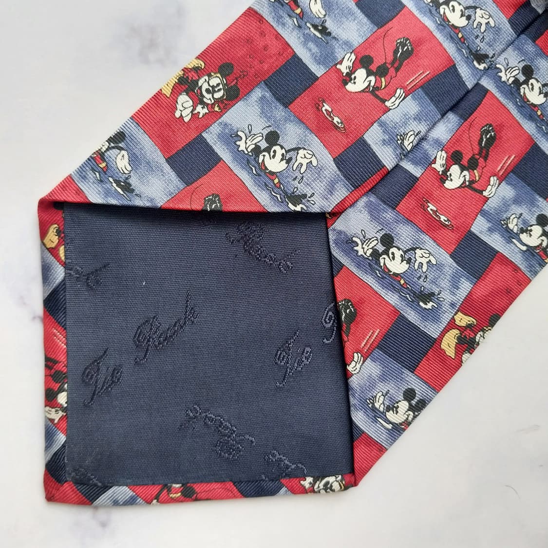 타이렉 미키마우스 패턴 넥타이 9.7cm S~A+등급 K2461 상품이미지8