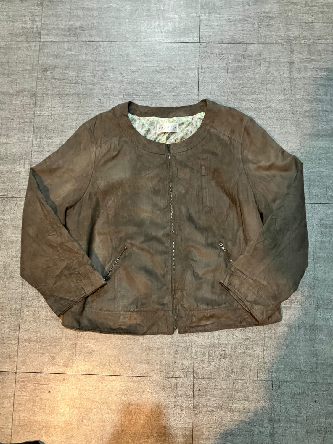 일본빈티지 Risoluzion 하구미아메카지 혁오 플라워 왁서자켓  상품이미지1