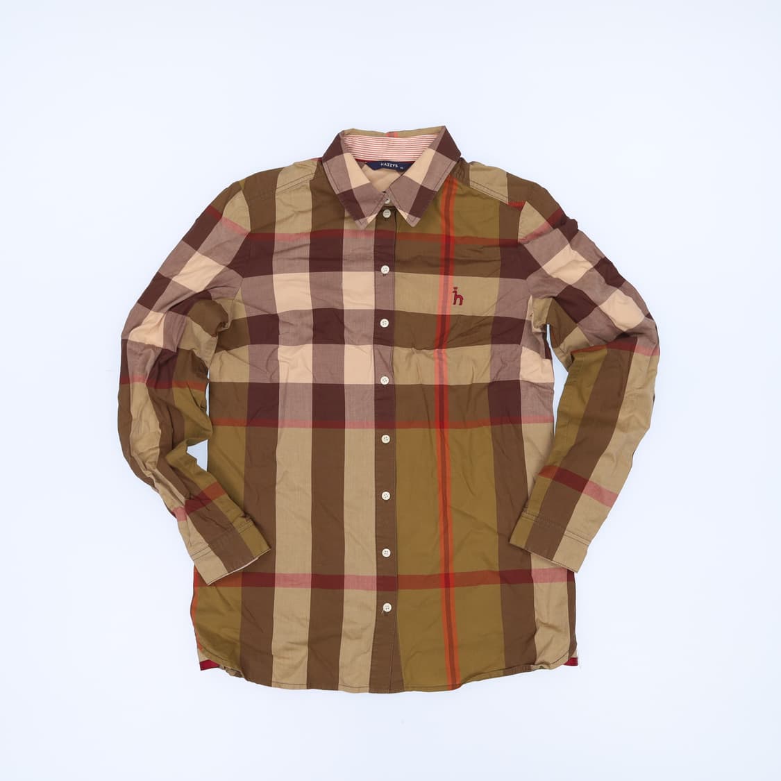 85 헤지스 여성 체크 긴팔 셔츠 0604J2 상품이미지1