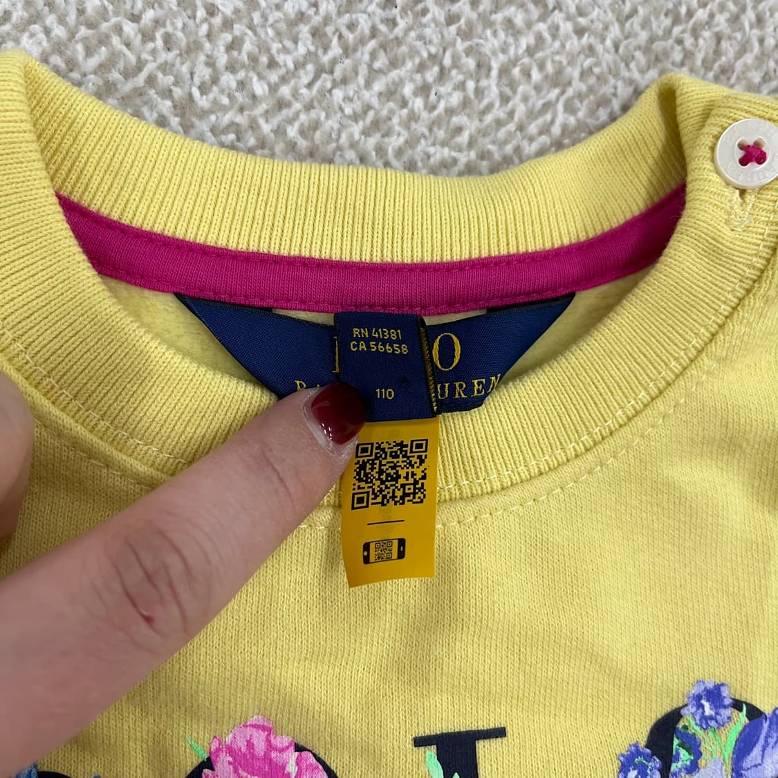 [110] 폴로랄프로렌 여아 플로럴 로고 플리스 원피스 스커트 0108M 상품이미지3