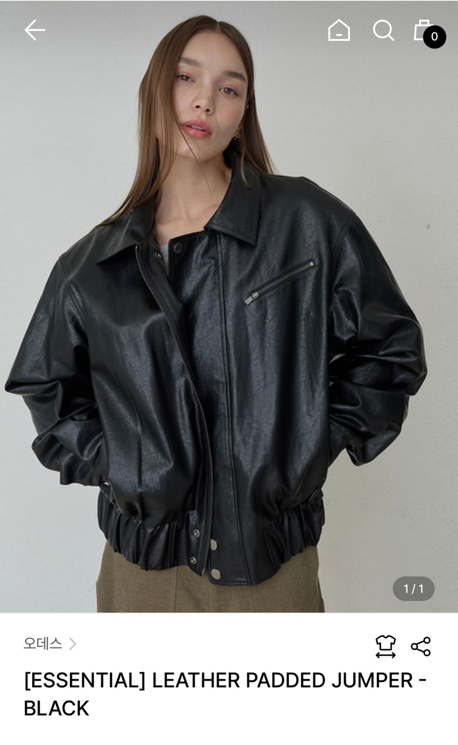 오데스 LEATHER PADDED JUMPER 상품이미지1