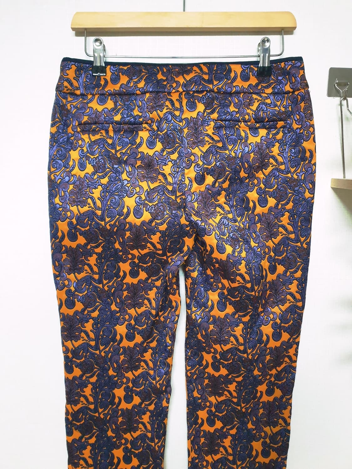 새상품 듀엘 실크자카드 팬츠 66 오렌지퍼플 상품이미지5