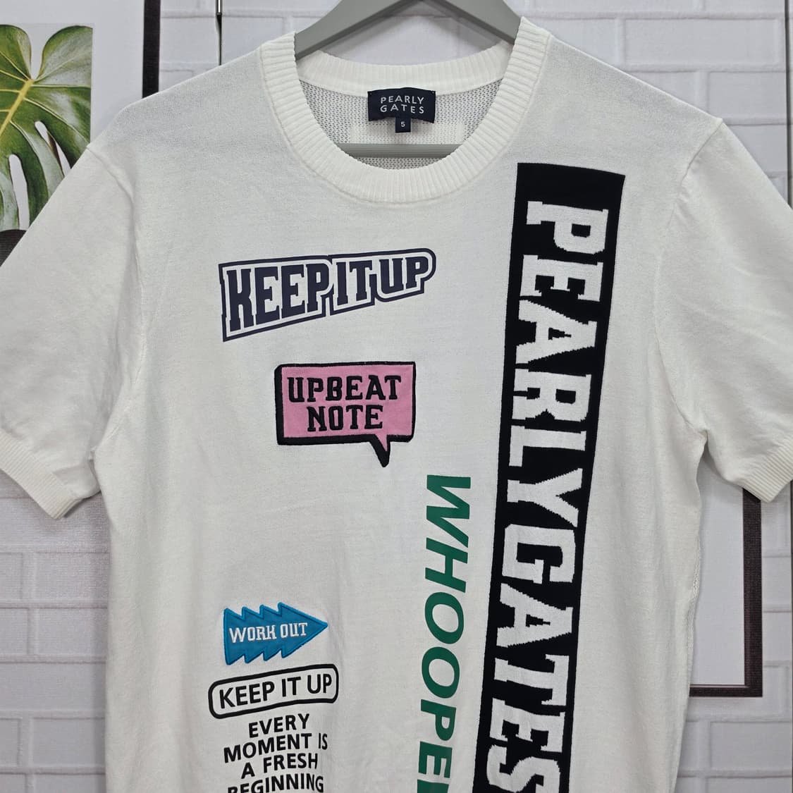 2023년 파리게이츠 자카드 골프 반팔 니트 티셔츠 100 5사이즈 상품이미지2