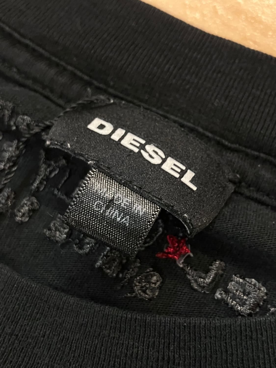 디젤 자수 반팔 티셔츠 블랙 #csz3870 상품이미지5