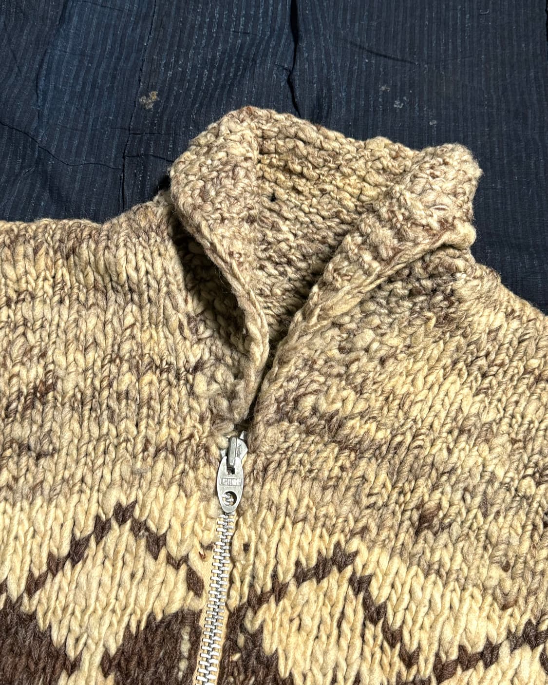(60‘s 라이트닝 지퍼) 빈티지 코위찬 스웨터 105 상품이미지2