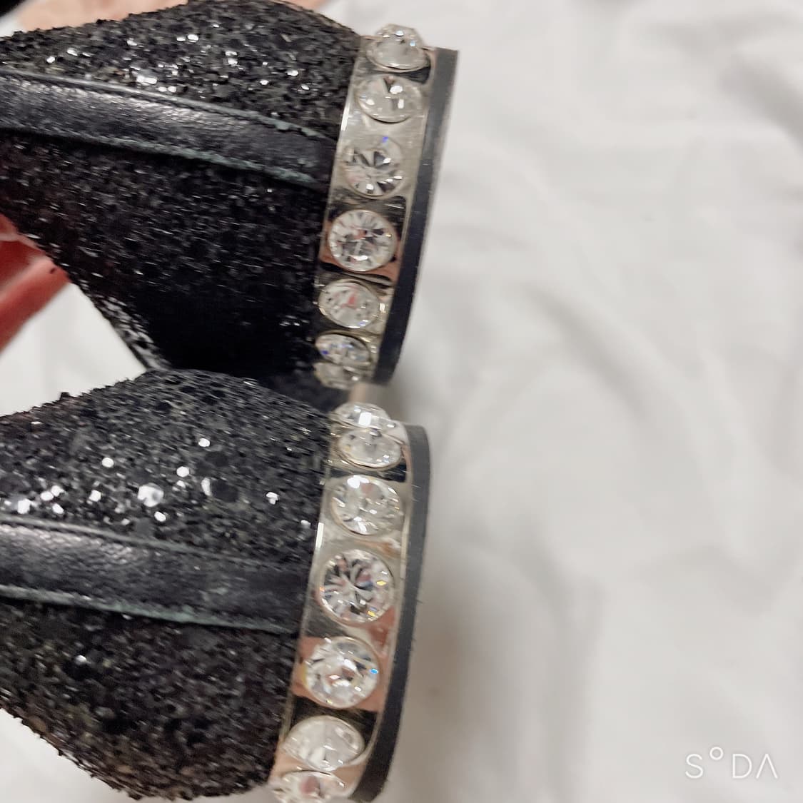 미우미우 블랙 글리터 메리제인 플랫 슈즈 구두 상품이미지9