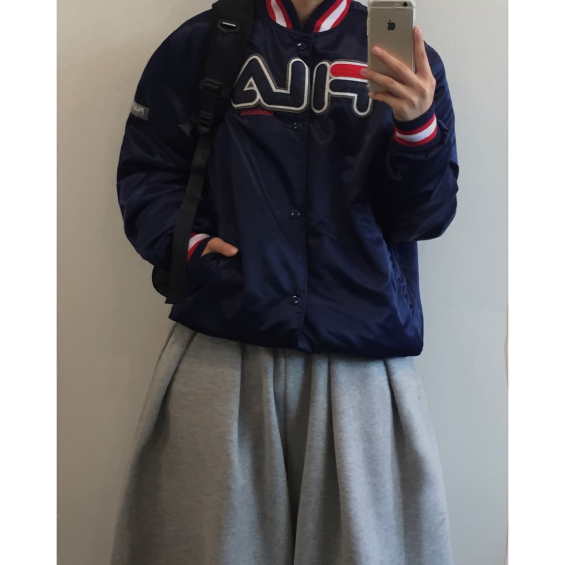 Fila 휠라 빅로고 올드스쿨 스타디움 바시티 자켓 상품이미지3