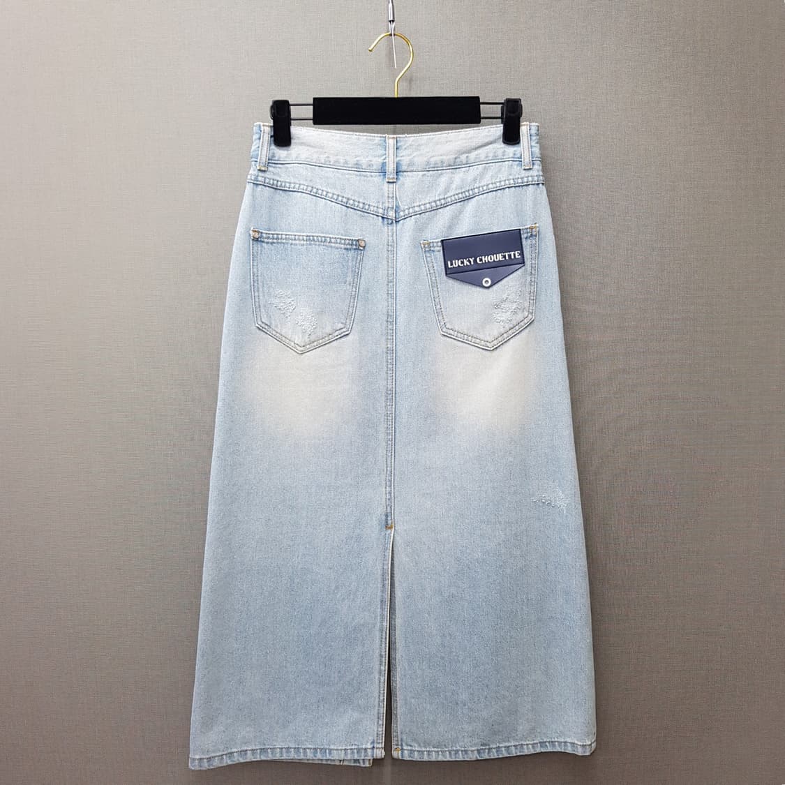 럭키슈에뜨 2020 버튼업 롱 데님 스커트 36사이즈 상품이미지3