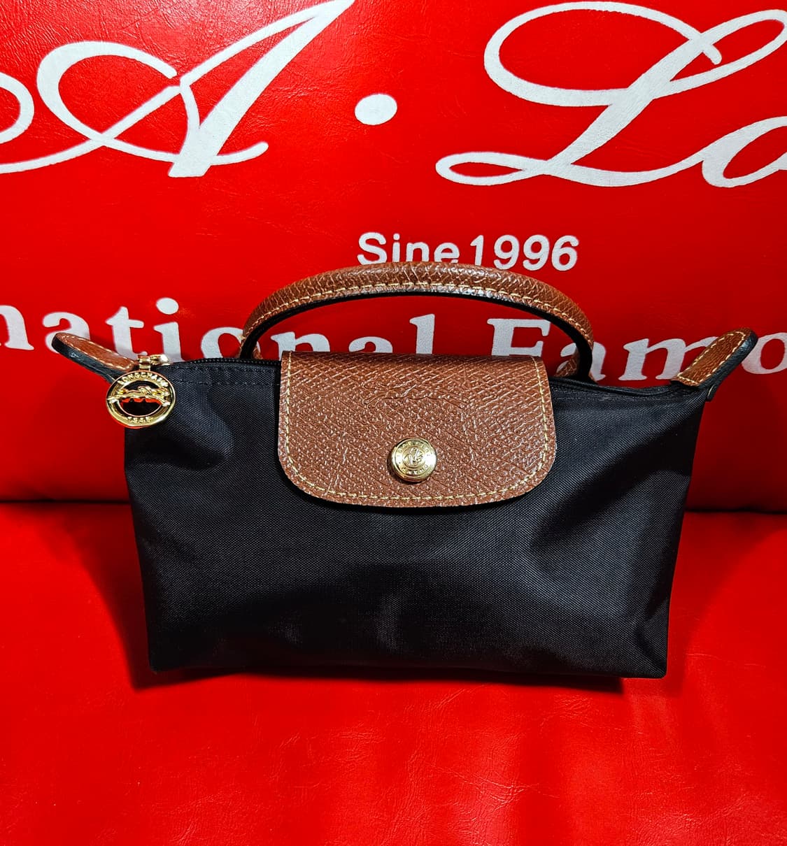 롱샴 플리아쥬 핸들 파우치백 20 x 10 x 5 size 상품이미지1