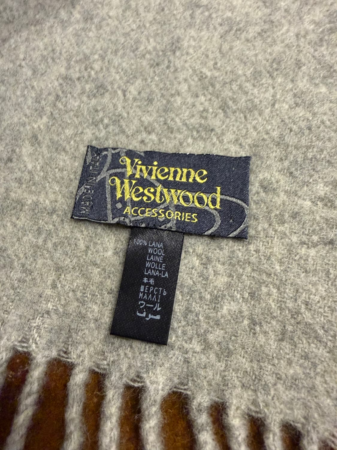 비비안웨스트우드 Vivienne Westwood 오브 자수 울 머플러 상품이미지5