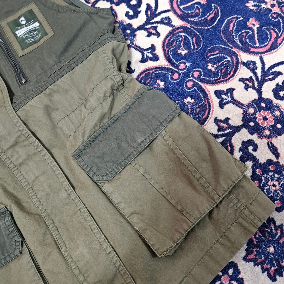 에비수(EVISU) 빈티지 허리스트렙 하프 야상 베스트 자켓  상품이미지3