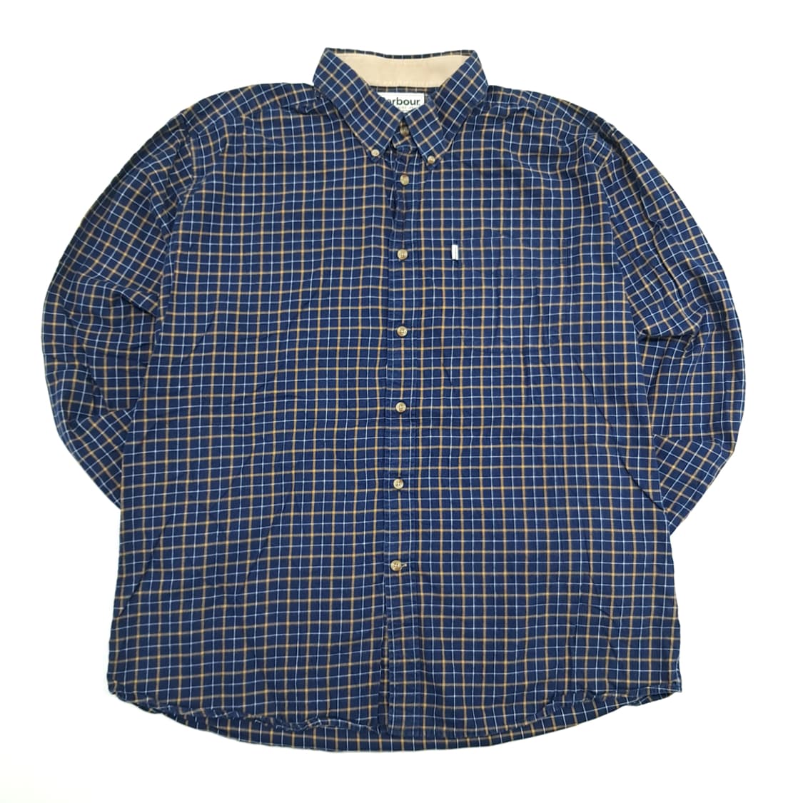 CN677 2XL 바버 로얄네이비 스몰체크 플란넬 긴팔 셔츠 남방 상품이미지1