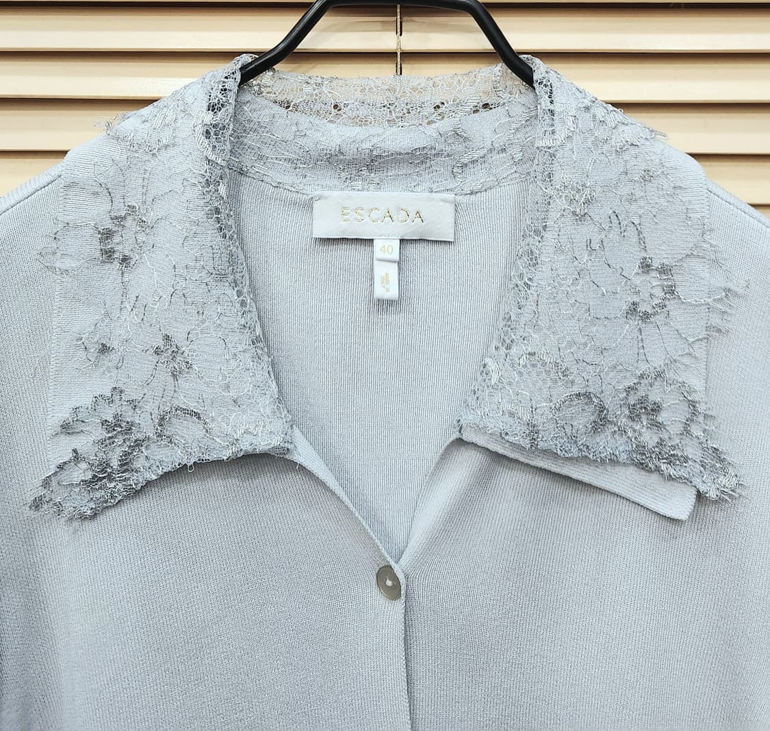 에스까다 레이스믹스 니트블라우스 상품이미지2