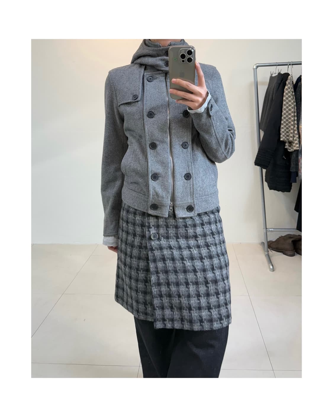 미쉘클랑 후디 울 자켓 상품이미지2