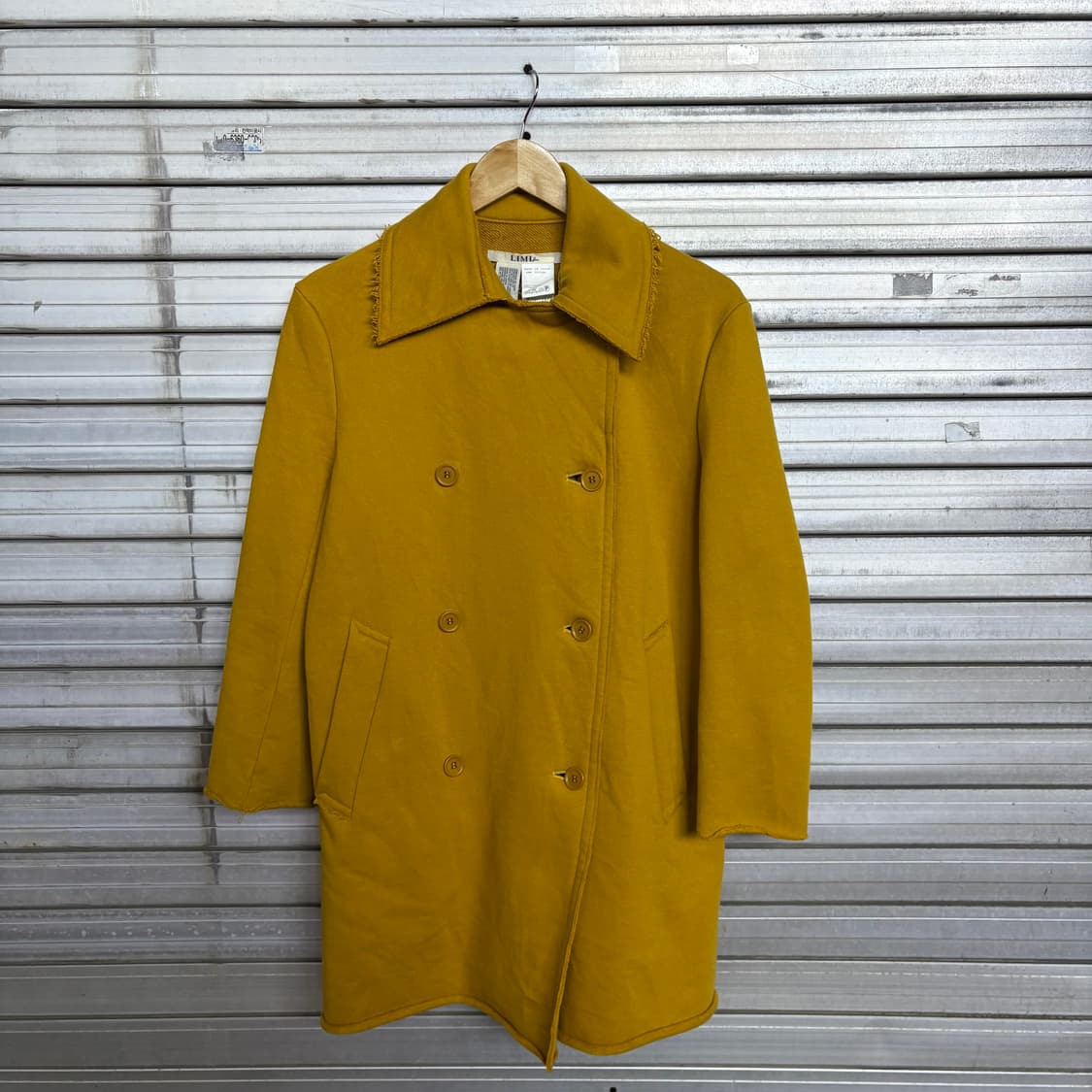LIMI feu 머스타드 코튼 더블 브레스티드 코트 상품이미지6