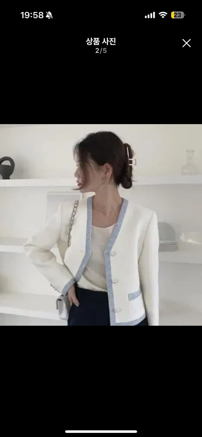 (택o) 가내스라 자체제작 넌스 트위드 자켓 s사이즈  상품이미지2