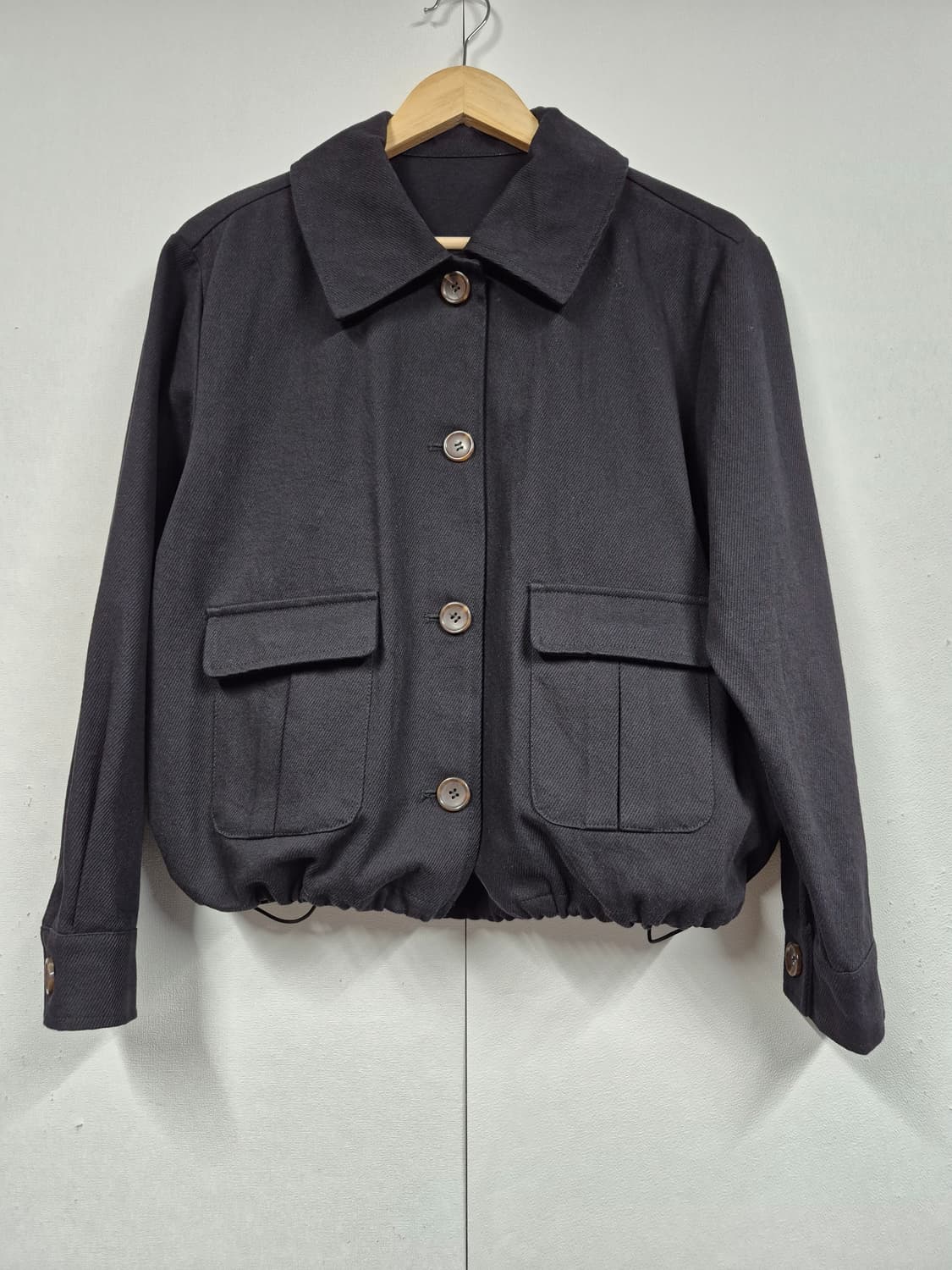 블랙 면 자켓 상품이미지2