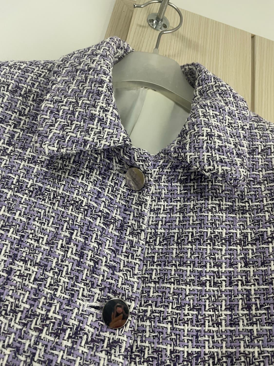 숏 트위드 자켓 퍼플 55 상품이미지3