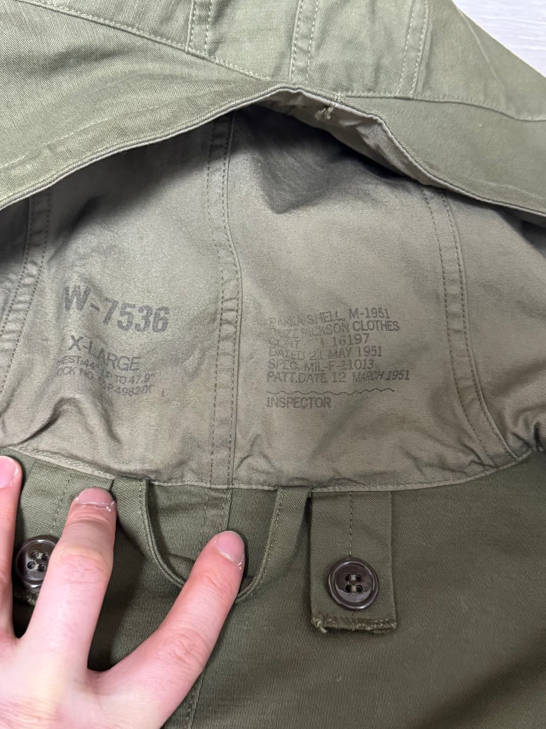 [XL] 버즈릭슨 피쉬테일 파카 m51 (m-51)  상품이미지3