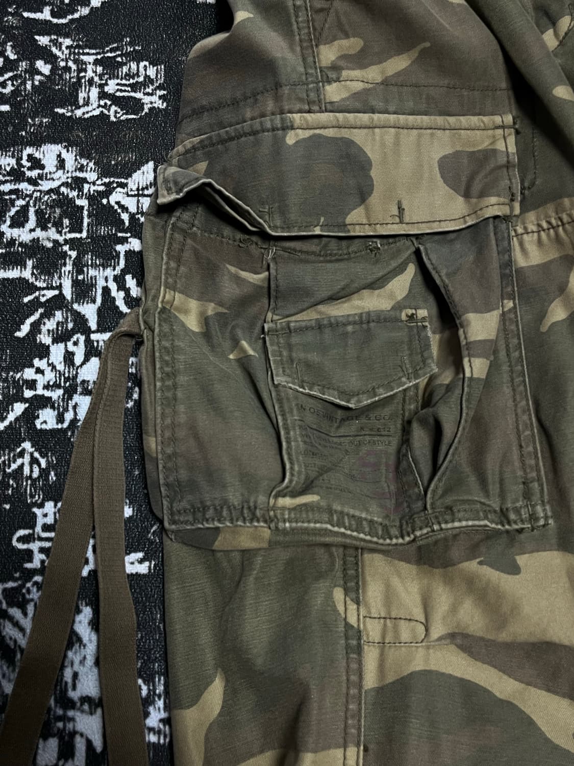 USA 90‘s 카모 올드스쿨 와이드팬츠 34 상품이미지2