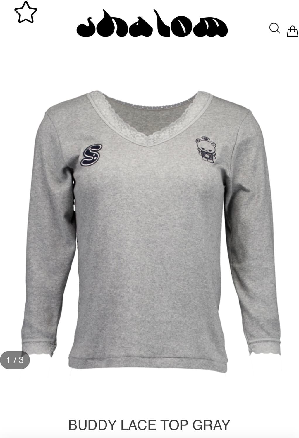 샬롬클럽 버디 레이스탑 그레이 상품이미지1