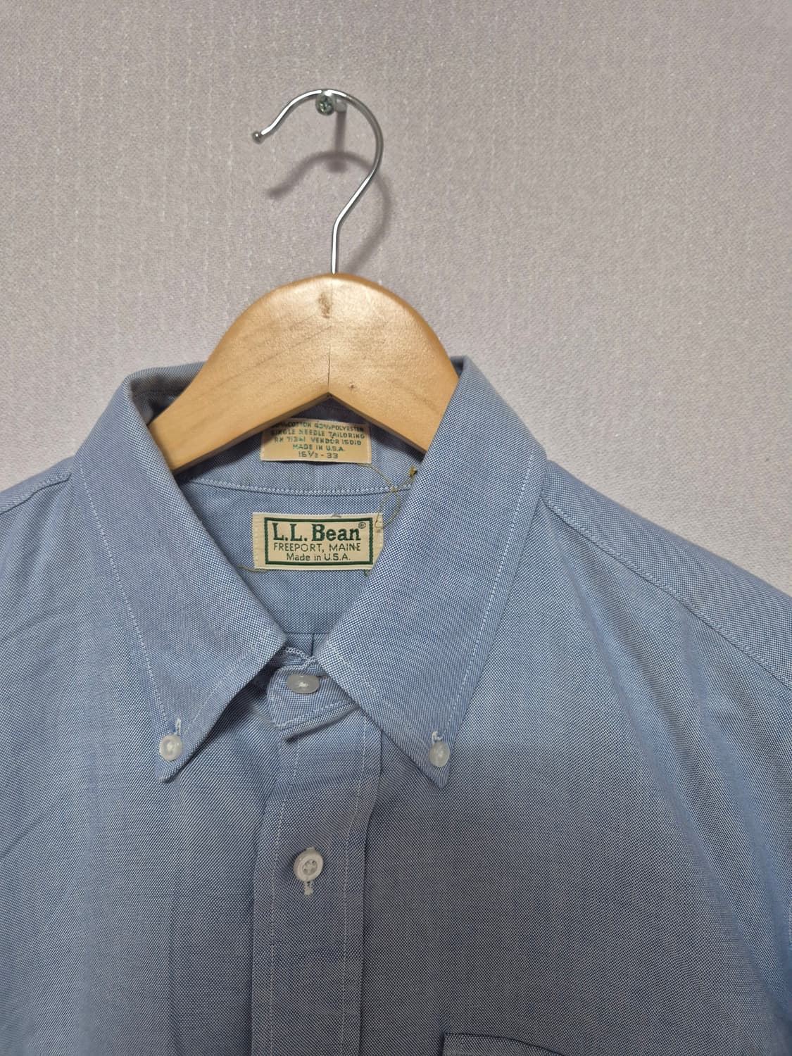 80s~90s L.L.Bean 옥스포드 셔츠 USA made 상품이미지2