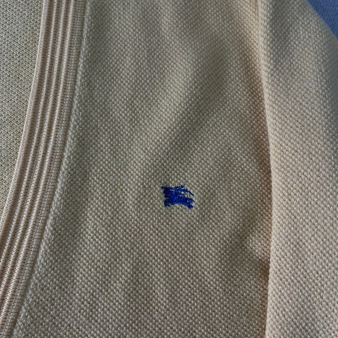 100 버버리 90s 기마로고 옐로우 코튼 가디건 상품이미지3