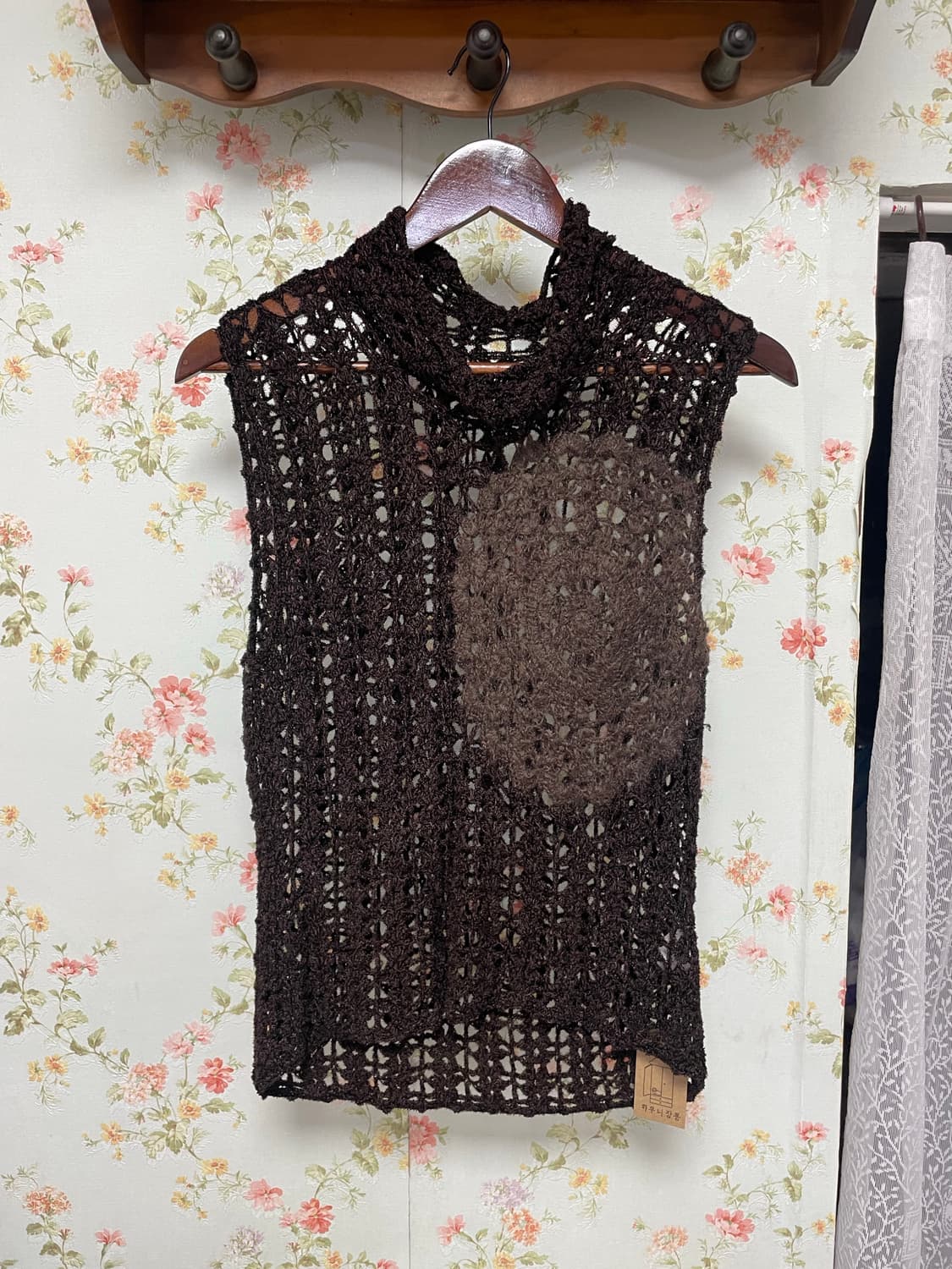 딥브라운 크로셰 베스트 상품이미지1